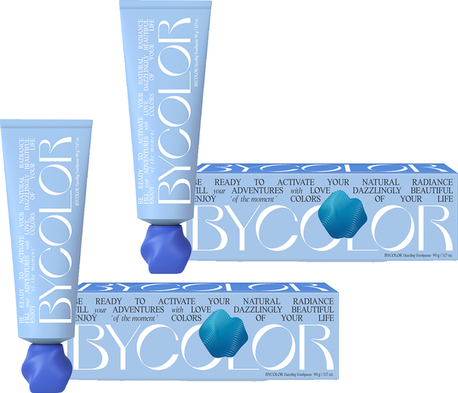 BYCOLOR 亮白功能牙膏, 2支, 90g