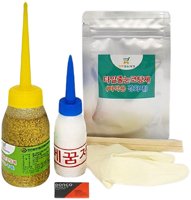 셀프줄눈마켓 바닥용 타일줄눈코팅제 금펄 세트 100g, 1세트