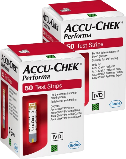 아큐첵 퍼포마 개인용 혈당검사지, 2개, 50개입