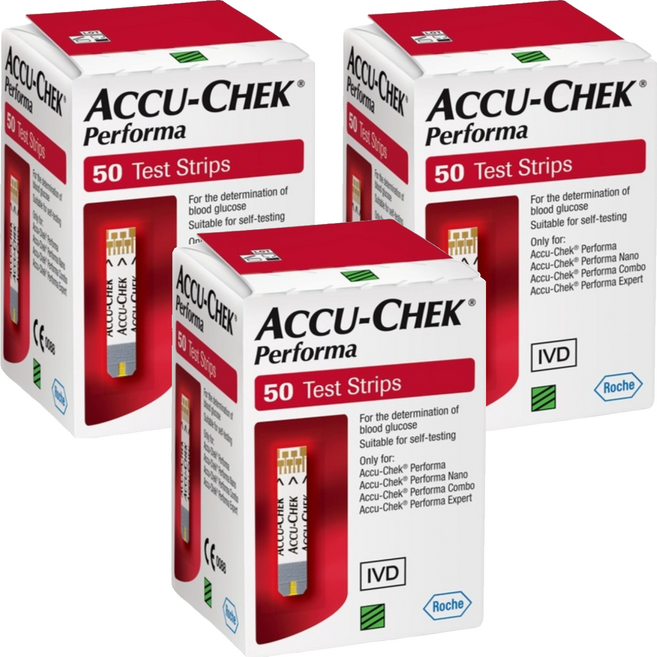 아큐첵 퍼포마 개인용 혈당검사지, 3개, 50개입