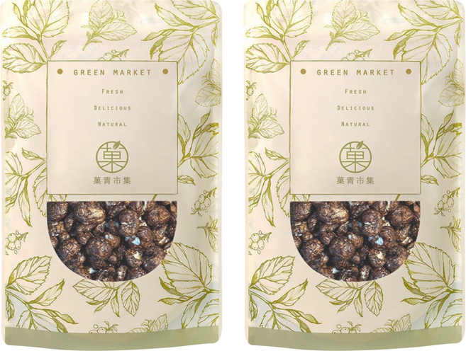 Green Market 菓青市集 可可爆薏仁 素食 臺灣製, 2包, 120g