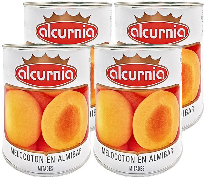alcurnia 西班牙水蜜桃罐頭, 840g, 4罐