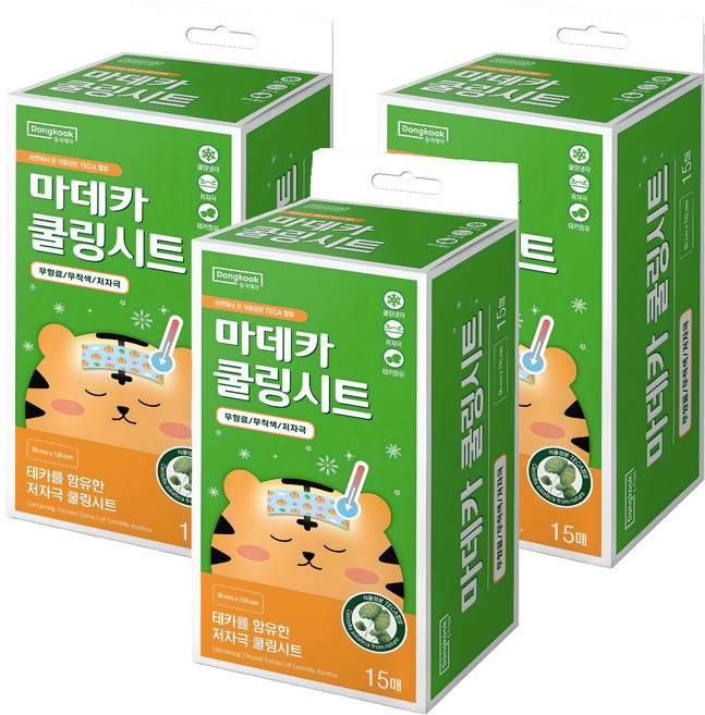 동국제약 마데카 쿨링시트, 15개입, 3개