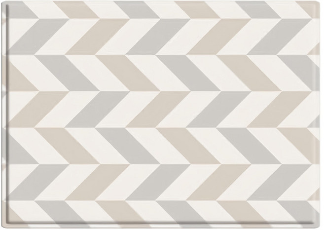 Nice U 毛樂趣 寵物防護地墊 SOLO系列 1400 x 1000 x 6mm 聚氯乙烯PVC 韓國製造, 清新幾何 米白色 + 淺灰色 + 淺卡其色, 1個