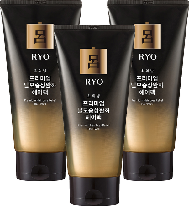 려 초의방 프리미엄 탈모증상완화 헤어팩, 3개, 300ml