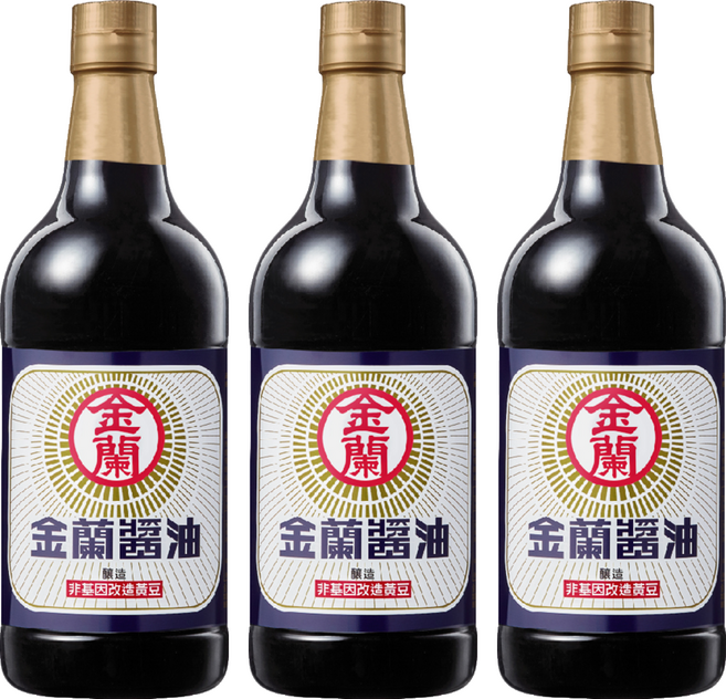 金蘭 醬油 台灣經典醬品 記憶中的老味道, 1L, 3瓶