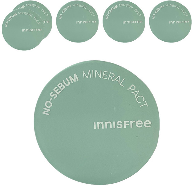 INNISFREE 台灣公司貨 無油無慮礦物控油蜜粉餅 8.5g, 78511, 6個