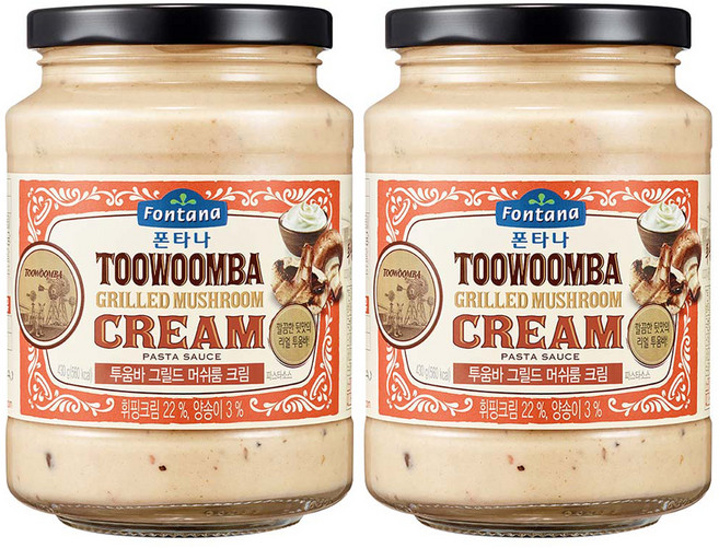 폰타나 투움바 그릴드 머쉬룸 크림 파스타소스, 430g, 2개