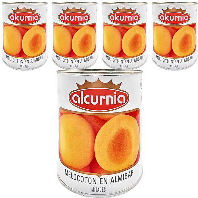 alcurnia 西班牙水蜜桃罐頭, 840g, 5罐