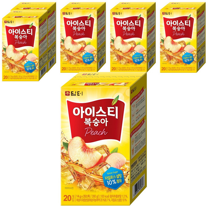 담터 복숭아 홍차, 14g, 20개입, 6개
