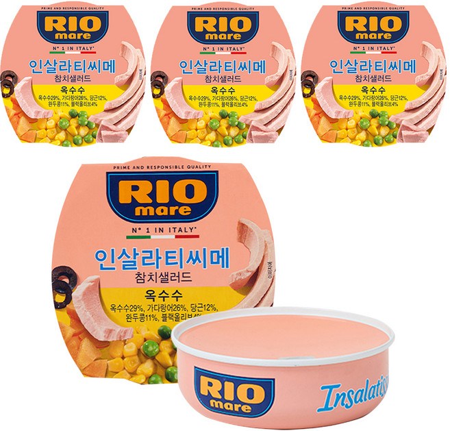 리오마레 인살라티씨메 참치 샐러드 옥수수, 160g, 4개