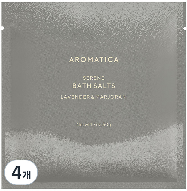 아로마티카 서렌 배쓰 솔트 라벤더 & 마조람, 50g, 4개