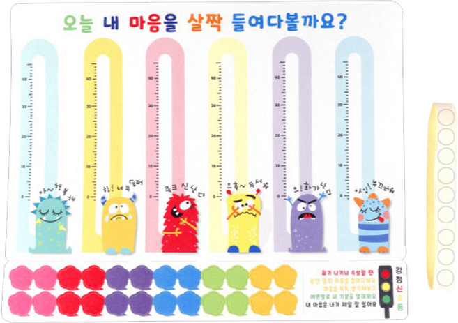 (주)유니아트 펠트 감정온도계, 혼합색상, 1개