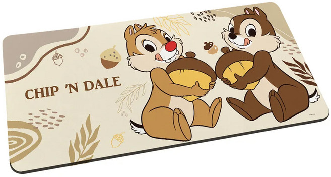 CHIP 'N' DALE 奇奇蒂蒂 軟式珪藻土地墊, 簡約奇奇蒂蒂, 1個