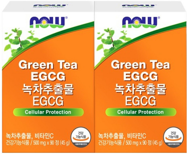 나우푸드 녹차추출물 EGCG 다이어트 보조제, 90정, 2개