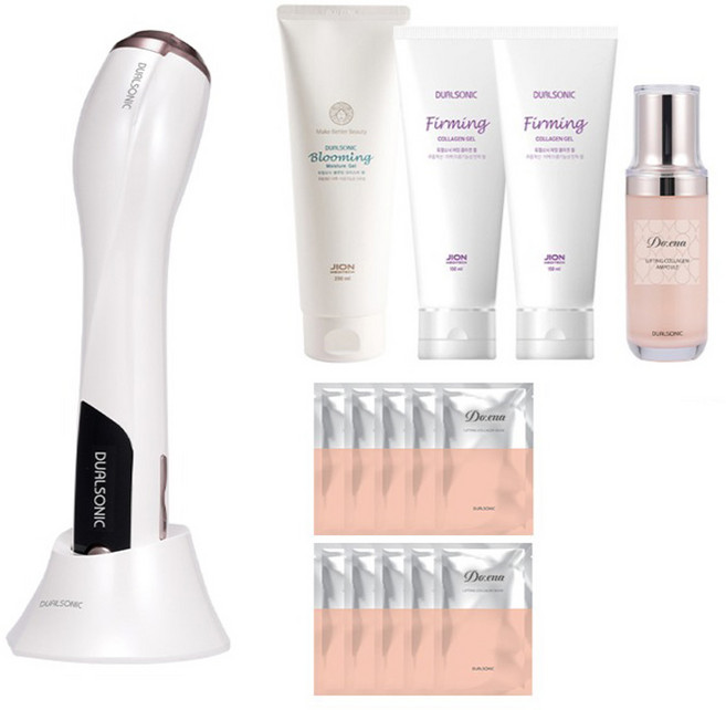 듀얼소닉 이펙트 피부관리기기 세트, JOMT-AH-53A, 화이트브라운