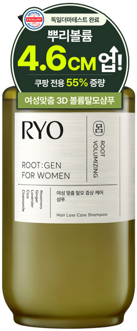 려 루트젠 여성 맞춤 탈모증상 전문케어 대용량 샴푸, 800ml, 1개