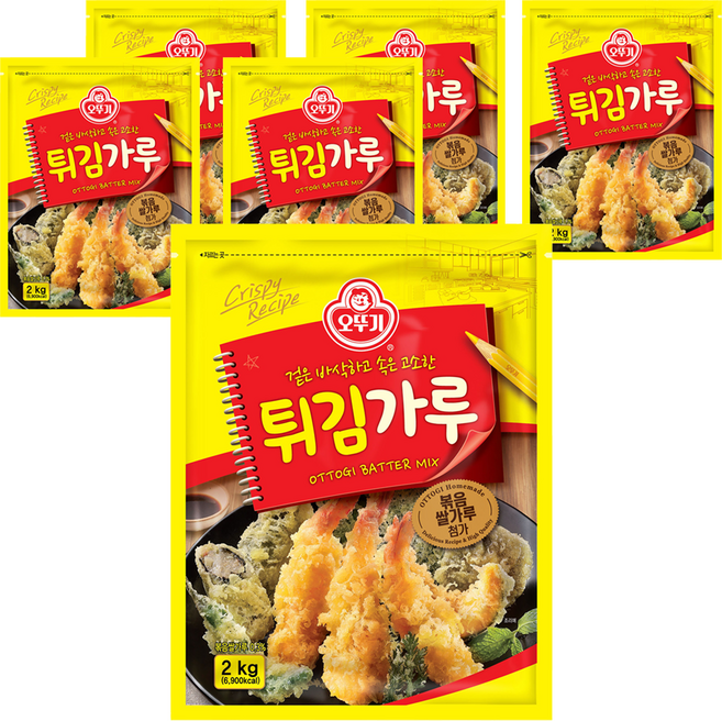 오뚜기 튀김가루, 2kg, 6개