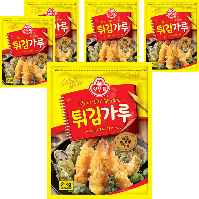 오뚜기 튀김가루, 2kg, 5개