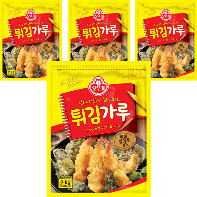 오뚜기 튀김가루, 2kg, 4개
