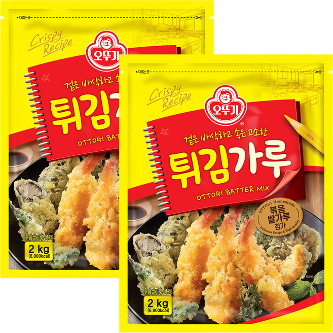 오뚜기 튀김가루, 2kg, 2개