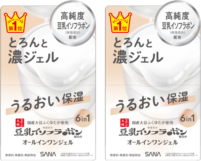 SANA 莎娜 豆乳美肌 多效保濕凝膠霜, 100g, 2盒