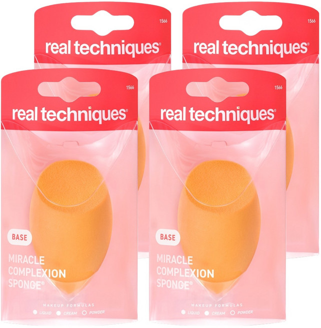 REAL TECHNIQUES 奇蹟完美妝感海綿, 4個, 單一顏色