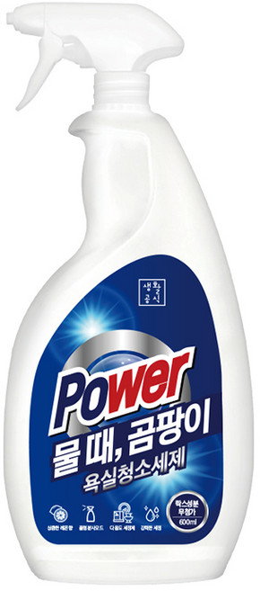 생활공식 파워 욕실청소세제, 1개, 600ml