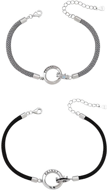 MARIGOLD 美爾朵 王子公主1+1情侶手鍊二入禮盒 女款 15.5cm + 男款 17.5cm