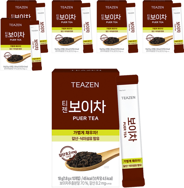 티젠 보이차 워터믹스, 1.8g, 10개입, 6개