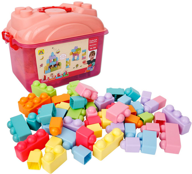 GENTOY 소프트 베베블럭 51p, 핑크, 1개