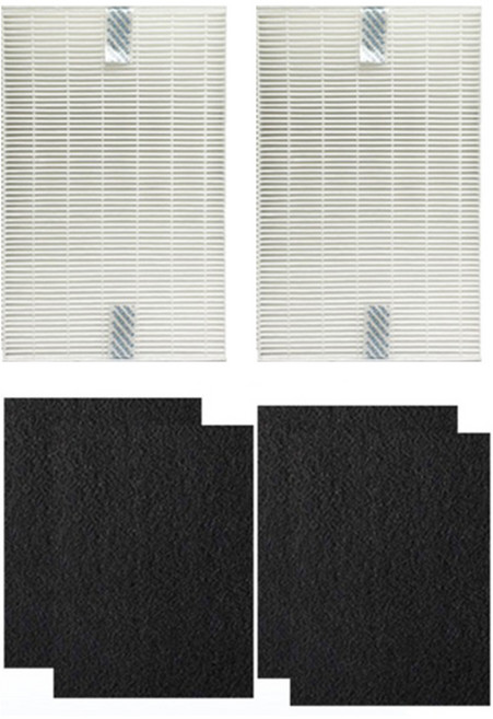PUREBURG 淨博 高效HEPA濾網2個 + 活性碳前置濾網 4個, 1套, HW-123-02+HW-C200-04
