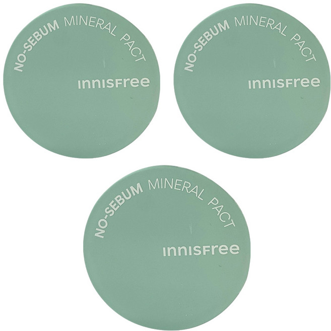 INNISFREE 台灣公司貨 無油無慮礦物控油蜜粉餅 8.5g, 78511, 3個