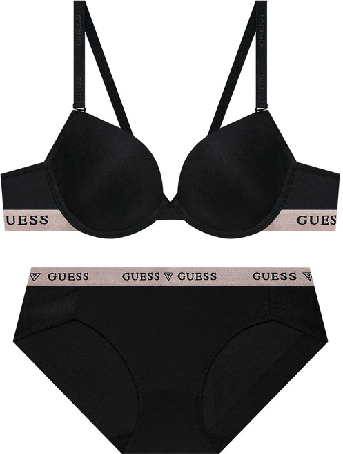 GUESS UNDERWEAR Shine Pink Band 涼感內衣 + 內褲套組