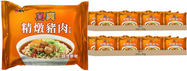維力 真爽 精燉豬肉風味麵 80g, 60包