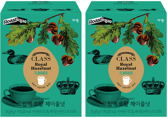 클래스 로스티크 쟈뎅 드립백 로얄 헤이즐넛, 8g, 7개입, 2개