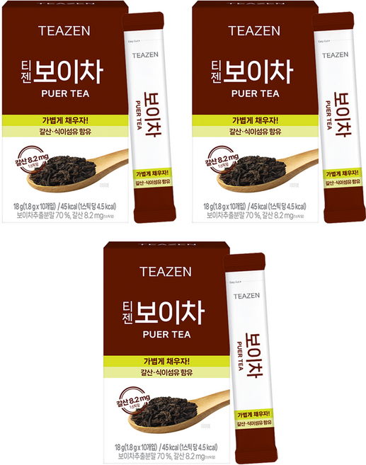 티젠 보이차 워터믹스, 1.8g, 10개입, 3개