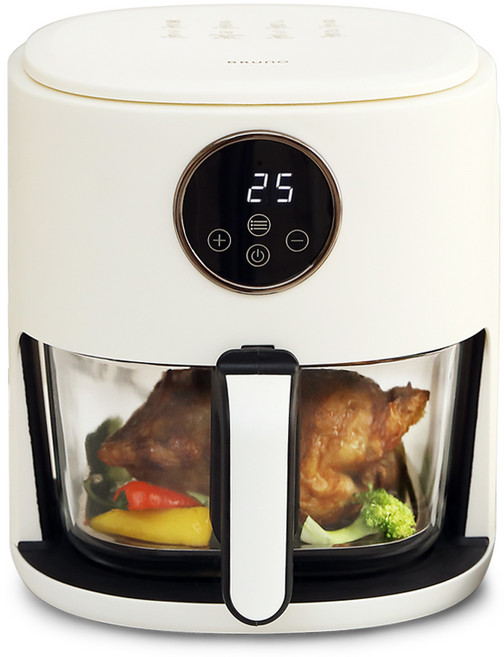 BRUnO 數位玻璃氣炸鍋 3.8L, 米色, AFG-2413D