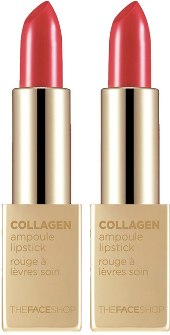 더페이스샵 콜라겐 앰플 립스틱, 2개, 14모로칸로사