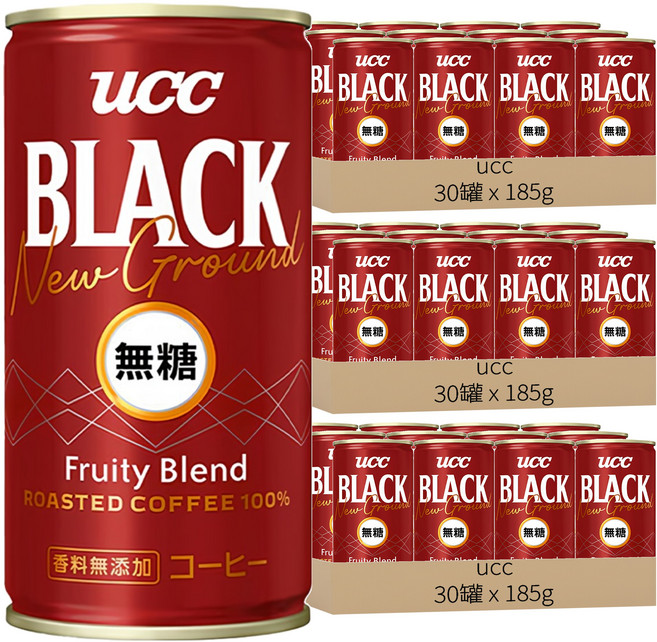 ucc 赤 濃醇無糖咖啡, 185g, 90罐