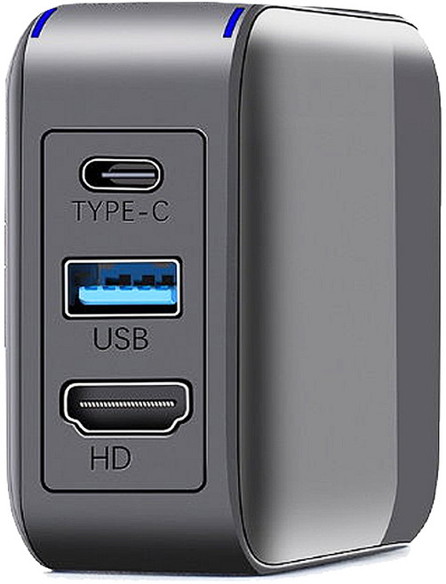 esoon SWITCH 65W視訊轉接充電插頭, HYC-1923 GaN, White Black, 1個