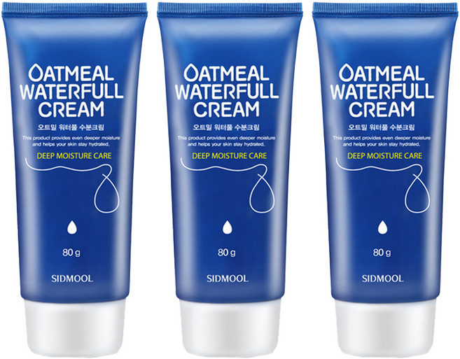 시드물 오트밀 워터풀 수분크림, 80g, 3개