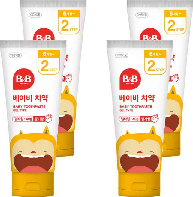 비앤비 베이비지 치약, 40g, 4개