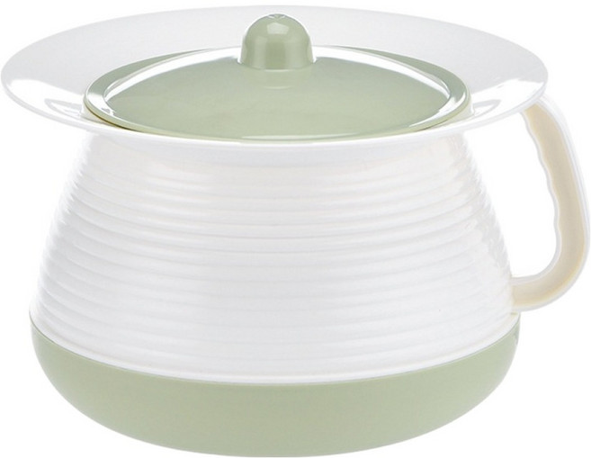 노인 소변통 요강 이동식 휴대용 변기, 1개, 그린