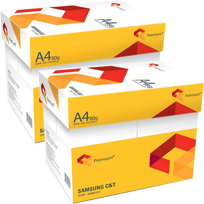 삼성물산 프리미엄 복사용지 80g, A4, 4000매