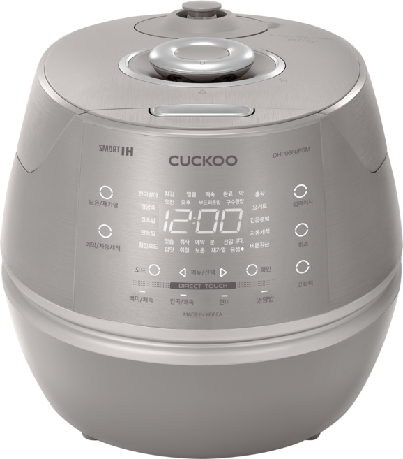 쿠쿠 IH 전기압력밥솥 6인용, CRP-DHP0660FSM, 그레이스실버