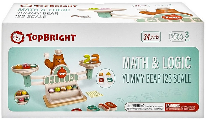 TOPBRIGHT 特寶兒 廚師小熊數學天秤遊戲組, 1組