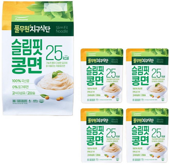 지구식단 슬림핏 콩면 4인분, 600g, 1개