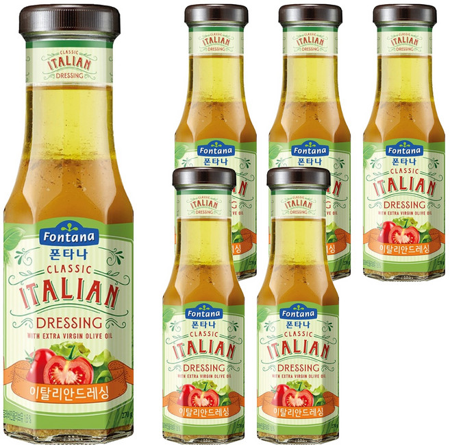 폰타나 이탈리안 드레싱, 270g, 6개