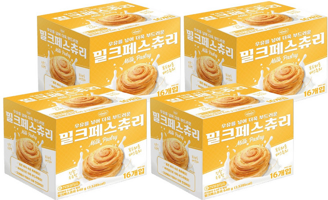 키즈웰 밀크페스츄리 16p, 640g, 4개